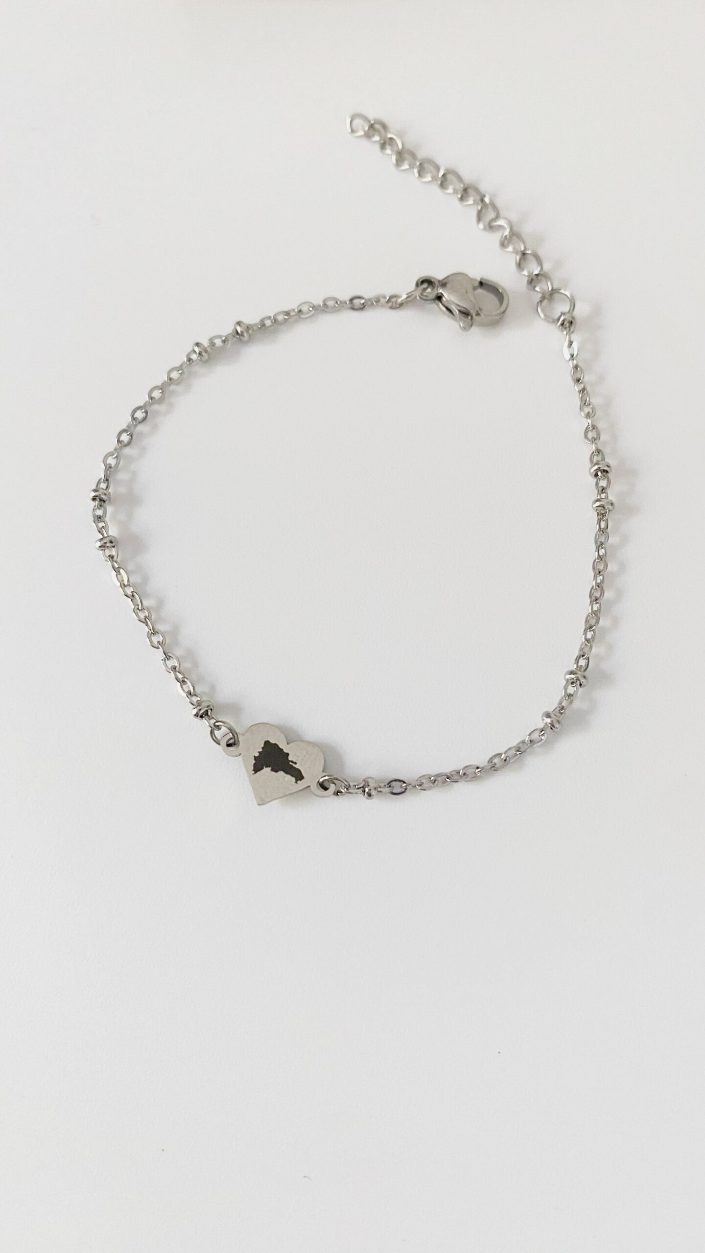Pulsera con República Dominicana en corazón